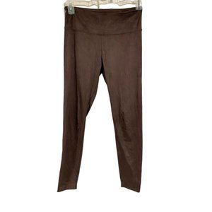 Soft‎ Surroundings Brown Faux Suede Leggings Size XS